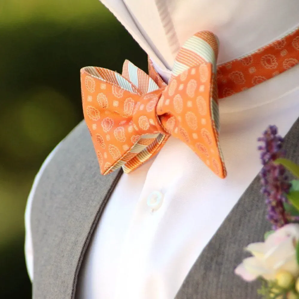 NWT Men's bow tie Silk Self - tied Bow tie‎ Gift Box SR436 Mens gift